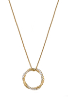 Petite Infinity Necklace in 18K Yellow Gold with Pavé Diamonds